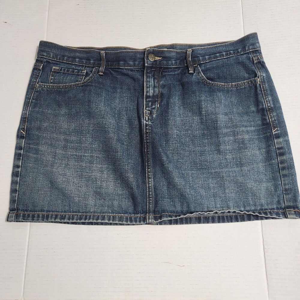 Old Navy Women's Denim Mini Skirt Size 16 Medium Wash Vintage Y2K Casual